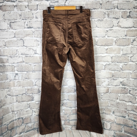 Banana Republic High Rise Velvet Flare Jean Coconut Brown Size 31Long - Picture 11 of 16